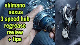 SHIMANO NEXUS 3 SPEED HUB REVIEW HOW TO REGREASE [upl. by Shewmaker498]