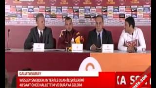 Wesley Sneijder İmza Töreni TEK PART [upl. by Enirehtak559]