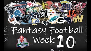 Meet your Fantasy Football Week 10 StartSitSleepers [upl. by Landrum142]