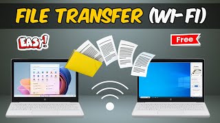 Easily Transfer Files Between LaptopsPC over Wifi FAST 2024 [upl. by Aldercy173]