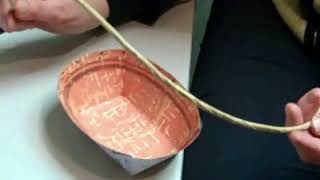 Making a Paper Model of an Athabascan Birch Bark Basket [upl. by Eneroc]