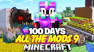 I Survived 100 Days with ALL THE MODS 9 In Minecraft [upl. by Enilamme637]