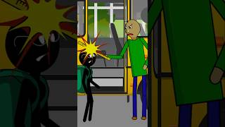 STICKMANS LATE FOR SCHOOL AGAIN Baldis Basics Horror game [upl. by Gabe669]