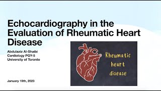 Echocardiographic Assessment of Rheumatic Heart Disease [upl. by Torry670]