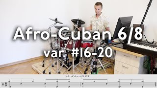 AfroCuban 68 Rhythms on Drumset 16–20 Bembe Nanigo [upl. by Ailekahs]