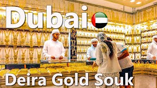 Dubai Deira Gold Souk Walking Tour 4K 🇦🇪 [upl. by Janka]