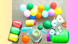 Breaking Colorful Glass Bottles and Dropping Water Balloons ASMR [upl. by Hachmin]