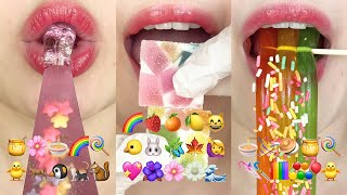 asmr 10 MINUTES EMOJI FOOD CHALLENGE FOR SATISFYING amp RELAXING 다양한 이모지 먹방 모음집 eating sounds [upl. by Adham]