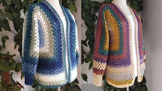 BİMden Aldığım İplerle Altıgen Hırka Örüyoruz 💕 2 Bölüm 💕 Hexagon Cardigan [upl. by Anaderol]