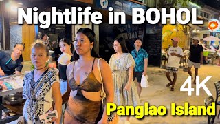 🇵🇭 PANGLAO BOHOL Philippines  NIGHTLIFE on Alona Beach [upl. by Eedak]