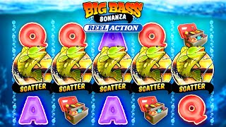 SUPER RARE 5 SCATTER ON BIG BASS BONANZA REEL ACTION BIG Slot Win [upl. by Ailiec]