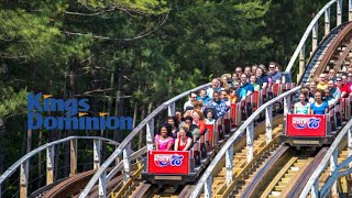 Racer75 Rebel Yell Classic Wooden Racer Coaster at Kings Dominion [upl. by Lowe]