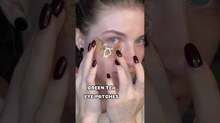 DIY Green Tea Eye Patches☕️🌿 beautyshorts diy skincare eyepatches beautytips [upl. by Lundell]