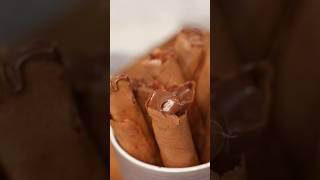 Crispy Chocolate Wafer Rolls with Chocolate Filling [upl. by Severn]