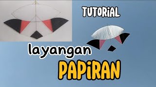 Cara Membuat Layangan Papiran  Bisa💯  Layangan panjeran viral di tiktok layanganpapiranlampung [upl. by Pasadis]