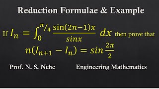 Reduction formula In  integration of 0 to pi4 sin2n1xsinx then nIn1 Insin 2pi2 [upl. by Eceinwahs]