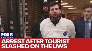 Arrest after tourist slashed on the UWS [upl. by Aihselef]