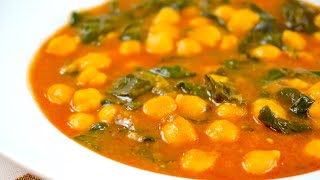 Garbanzos con espinacas  Potaje fácil y rápido [upl. by Ennayram]