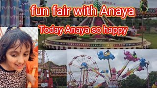 Fun fair with Anaya  Today Anaya so happyFunfair in UK [upl. by Seugirdor]