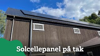 Solcellepanel på tak [upl. by Caty]