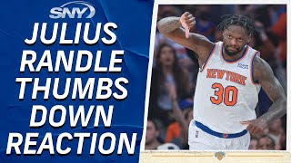 Reacting to Julius Randles thumbs down gesture and shut the fk up comments  SportsNite  SNY [upl. by Maurie]