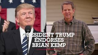 President Trump Endorses Brian Kemp for Governor [upl. by Glenden432]