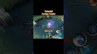 ✅Cyclops combo tutorial shorts mobilelegends [upl. by Imiaj]