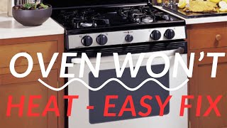 🔥Gas Oven Not Heating — EASY FIX🔥 [upl. by Hunt]