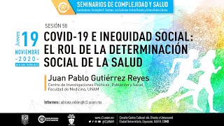 COVID19 e inequidad social el rol de la determinación social de la salud [upl. by Judd]