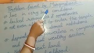 class 8 civics understanding marginalisation chapter 7 next topic ke liye comment kre class 2 [upl. by Panchito]