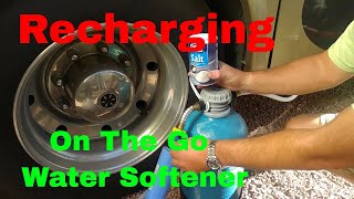 Fulltime RV Living Recharging A portable Water SoftenerOn The Go Water Softener [upl. by Elsinore515]