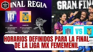 🚨DÍAS y HORARIOS FINAL LIGA MX FEMENIL  TIGRES FEMENIL vs RAYADAS [upl. by Baerman]