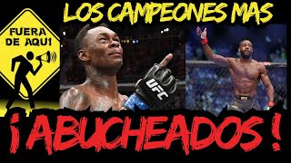 5 Campeones Mas Abucheados De La UFC [upl. by Eshman]