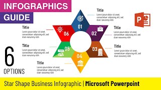 Tutorial Infographic Abstract Star Elements for Business Presentation in PPT  Microsoft Powerpoint [upl. by Otsirave48]