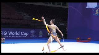 Polina BEREZINA SPAIN  RIBBON AA  FIG World Cup Faliro 2024 [upl. by Eisoj]