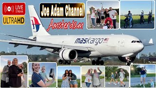 🔴 LIVE MONDAY 21st LANDING on ADAM 🇳🇱 Amsterdam Airport Planespotting ✈️ JoeAdamChannel [upl. by Otrebcire]