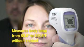 Extech NonContact Forehead Infrared Thermometer Showcase Video [upl. by Michaeu]