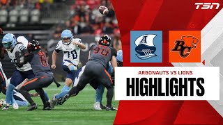 CFL WEEK 15 Toronto Argonauts vs BC Lions FULL HIGHLIGHTS [upl. by Breech]