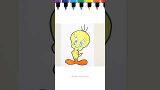 🤩How to draw Tweety 🐤🤓👀drawing art shorts [upl. by Minoru]