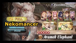 GBF Dread Barrage March 2023  Lv150 Aramek Elephant Full Auto Nekomancer No Charge Attack [upl. by Notsgnik]