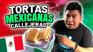 COMIDA CALLEJERA en SOYAPANGO Tortas Mexicanas 🤤 [upl. by Halimaj]