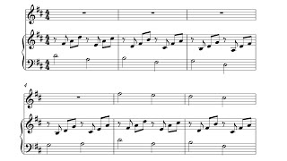 Flute sheet music  Canon In D  Easy flute notes [upl. by Lyrehc]