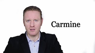 Carmine  Meaning  Pronunciation  Word World  Audio Video Dictionary [upl. by Lelia]