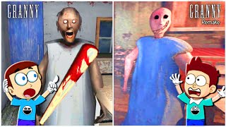 Granny vs Granny Remake  Who is scarier 😨  Shiva and Kanzo Gameplay [upl. by Yruam]