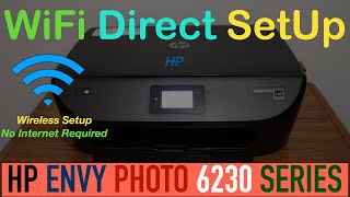 HP Envy Photo 6230 WiFi Direct SetUp Review [upl. by Ahsemit]