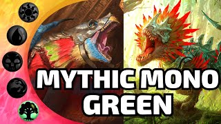 🟢Finding A Playable Mythic Mono Green Deck  MTG Magic the Gathering Arena Standard [upl. by Jacquenette627]