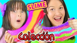 MEZCLAMOS nuestra colección de SLIME en la PLAYA  Juega con Adri [upl. by Bose]