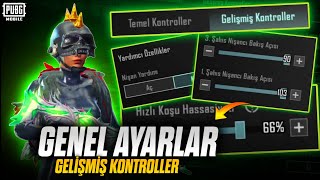 GENEL AYARLARIM 😍 GELİŞMİŞ KONTROLLER VE TÜM AYARLAR  REDMİ NOTE 8 PRO  PUBG MOBİLE [upl. by Ardekan627]