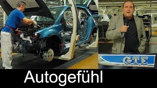 Volkswagen Wolfsburg assembly plant FEATURE electric cars production VW eGolf amp GTE [upl. by Calia437]