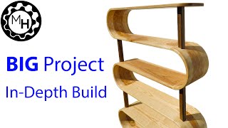 Building an Amazing Shelf with more than 500 wooden Segments [upl. by Eibrad]